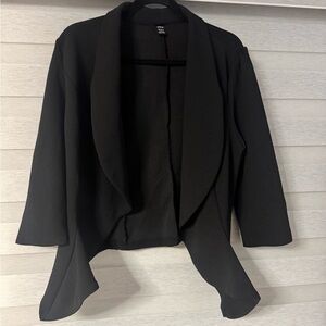 SHEIN Black Open Front Blazer